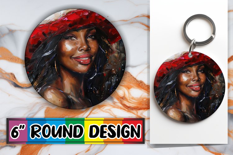 Sublimation Print Wrap African Round Design Woman with example image 1