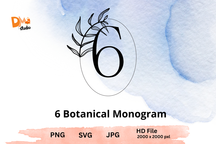 Leaf Monogram Svg Image 7