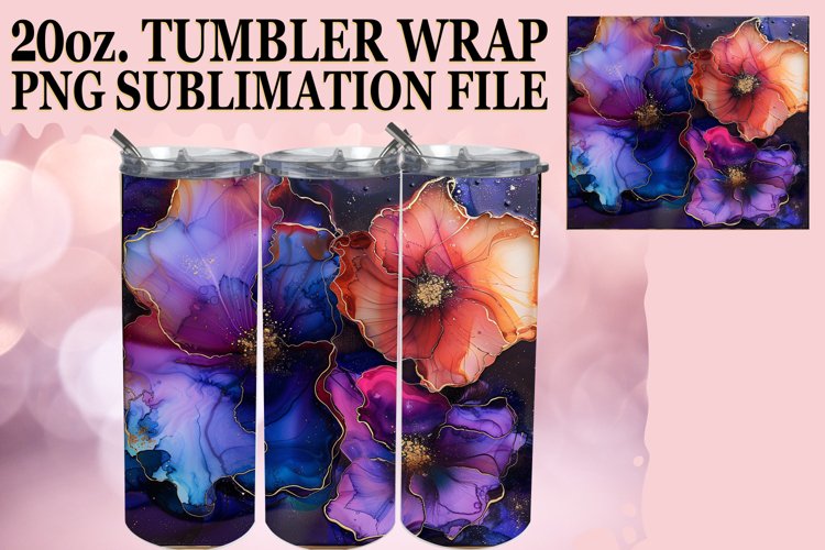 Golden Petal Paradise Tumbler Collection