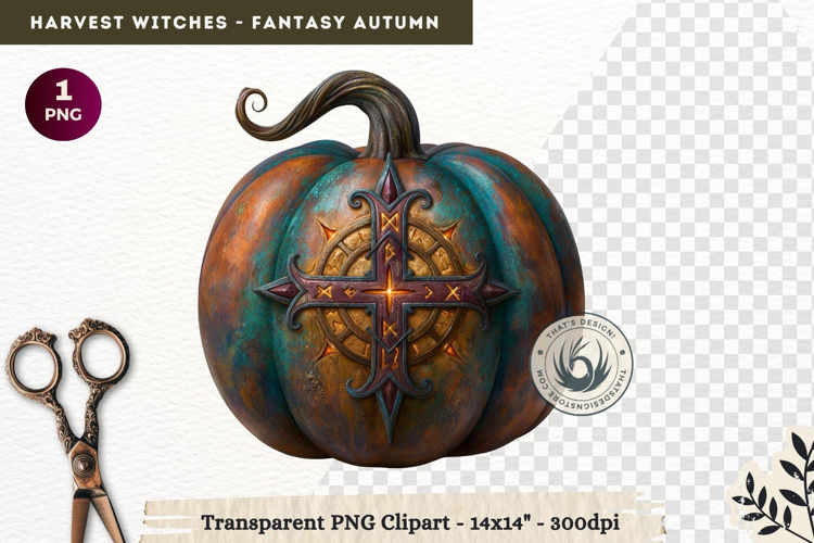 Harvest Witch Clipart Autumn Cottagecore Apothecary PNG RPG