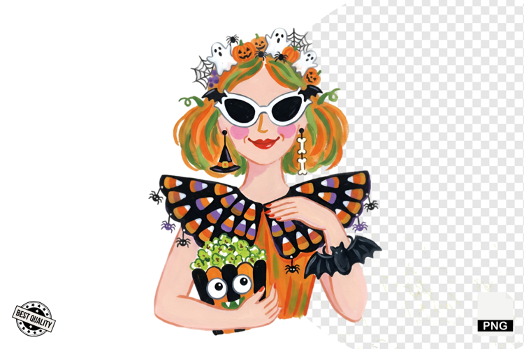Halloween Girls Clipart