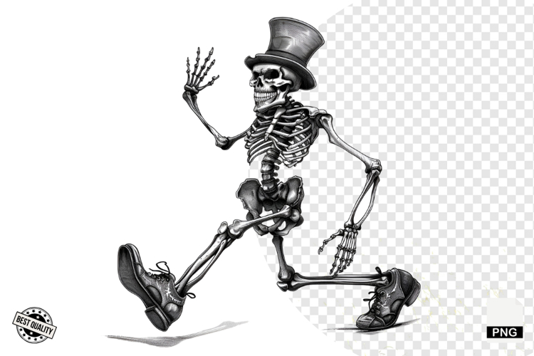 Black and White Halloween Autumn Clipart example image 1