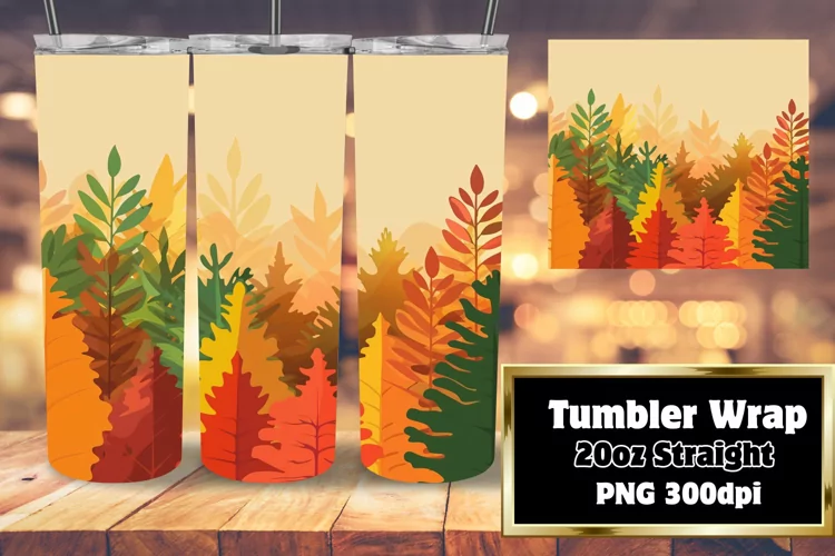 Gradient Design Tumbler Wrap for Creative Sublimation 20oz