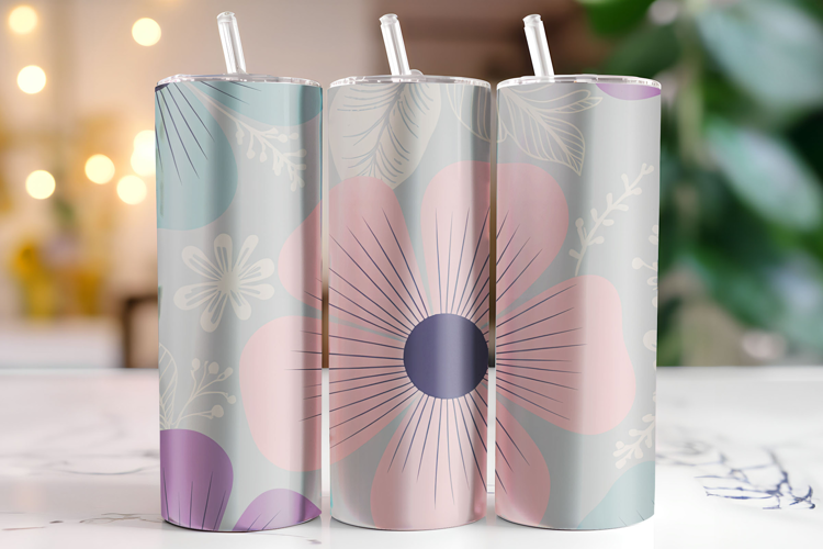 Flowers Tumbler Wrap | Sublimation | Tumblers