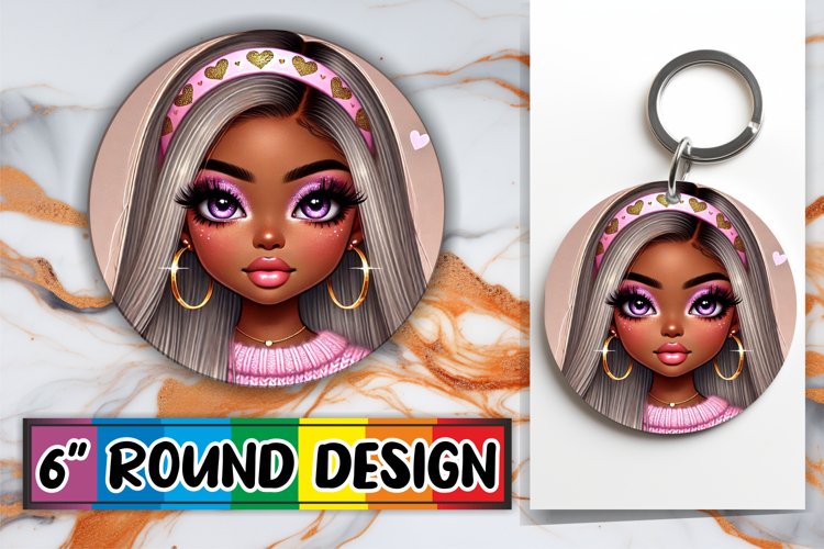 Cozy Circle Car Coaster Sublimation, 3D Heart