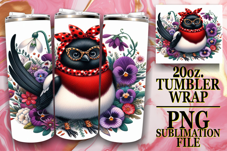 Bright love 20oz tumbler wrap, Cute Animals