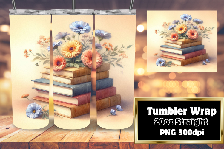 Custom 20oz Tumbler Wrap Download , Books