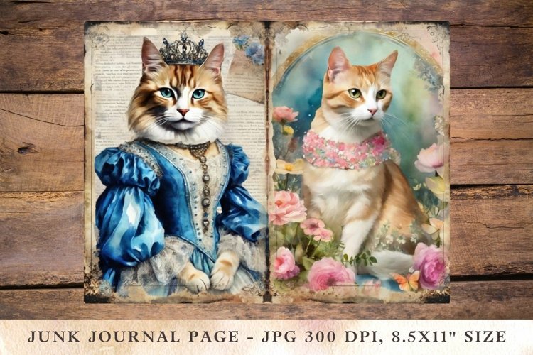 Printable Junk Journal Pages cat 8