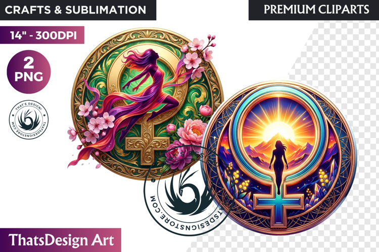 International Womens Day Round Cliparts & Backgrounds PNG