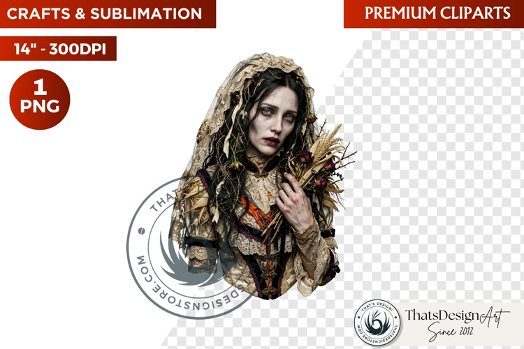 Gothic Halloween Harvest Character PNG Clipart sublimation