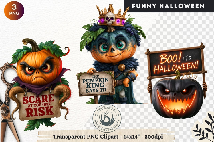 Funny Halloween characters Clipart Spooky graphics