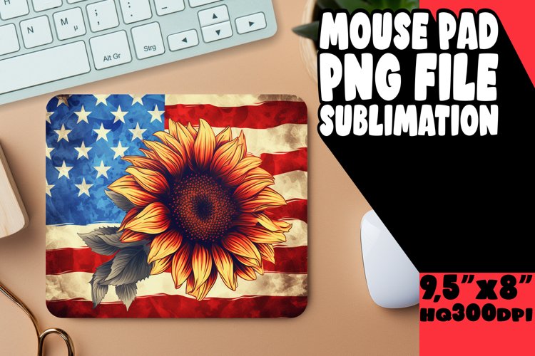 Sunflower Stars and Stripes Mousepad