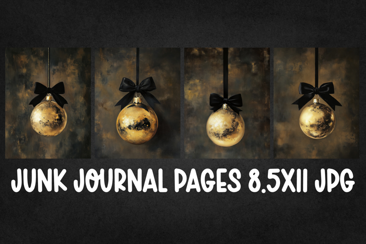 4 Christmas Digital Papers I Christmas Junk Journal Pages