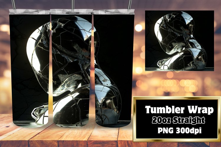 Crystal Clear Agate Sublimation Tumbler Collection example image 1