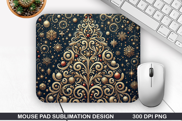 Christmas Tree Mouse Pad, Christmas Mouse Pad PNG Design
