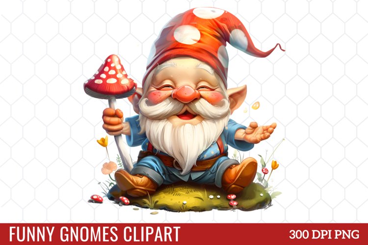 Funny Gnomes Clipart example image 1