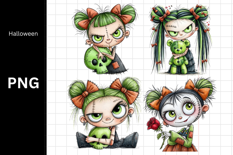 Halloween PNG, Spooky Girl PNG, Fall PNG