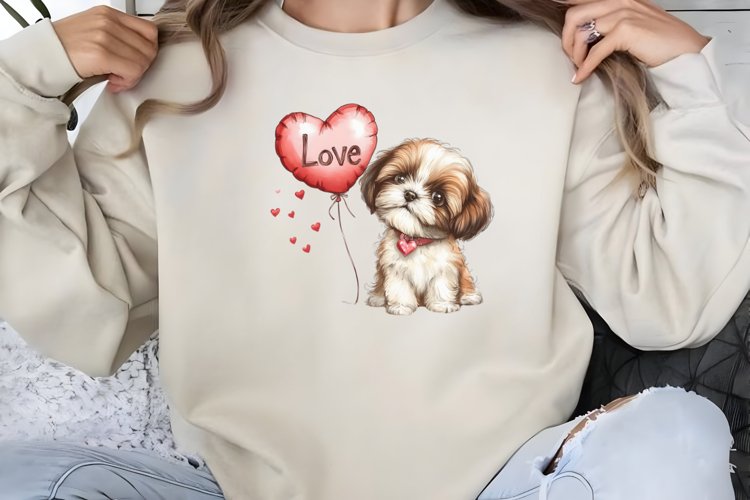 Valentine Dog Clipart PNG