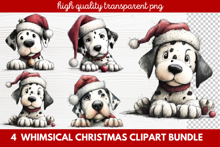 Whimsical Christmas Clipart | Cute Festive Holiday PNG