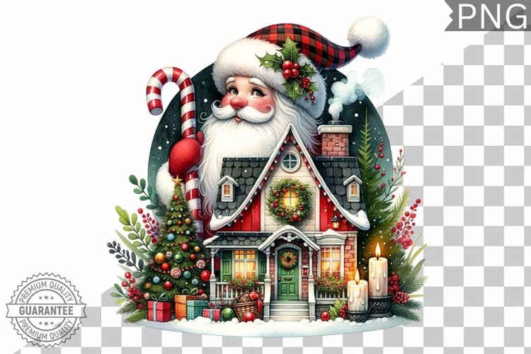 Christmas Santa Sublimation - Clipart PNG Design example image 1