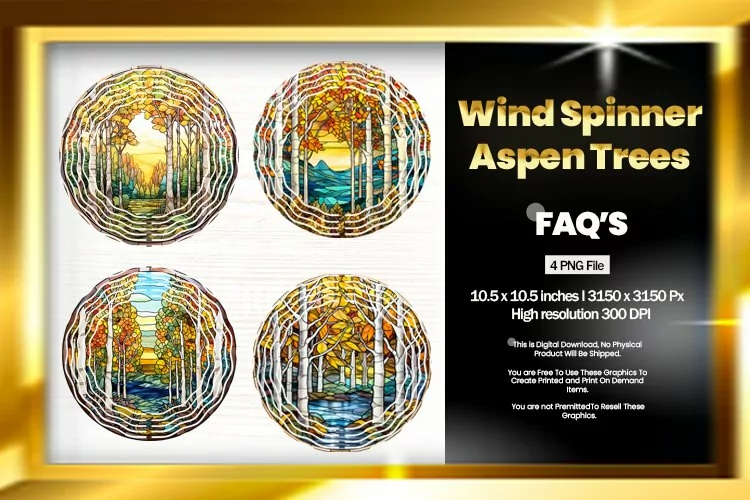 Aspen Trees Wind Spinner Sublimation - 04 Variations