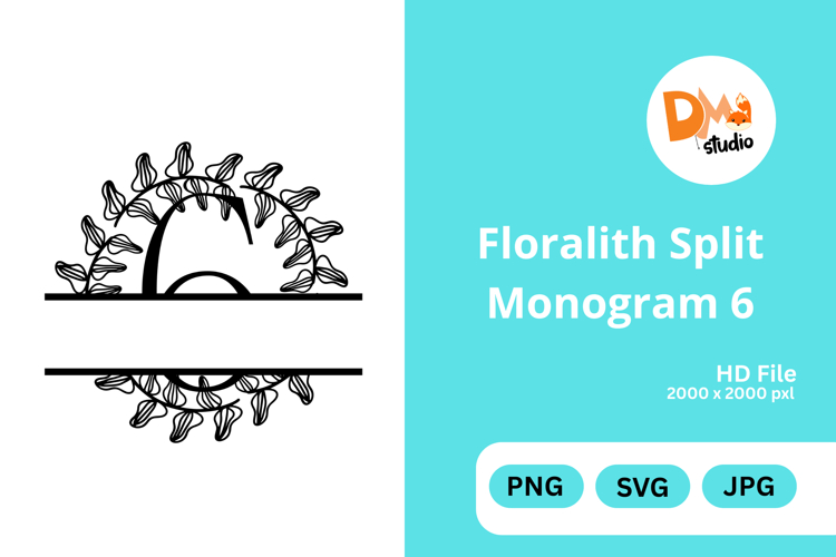 Floral Monogram Letter Svg Image 6