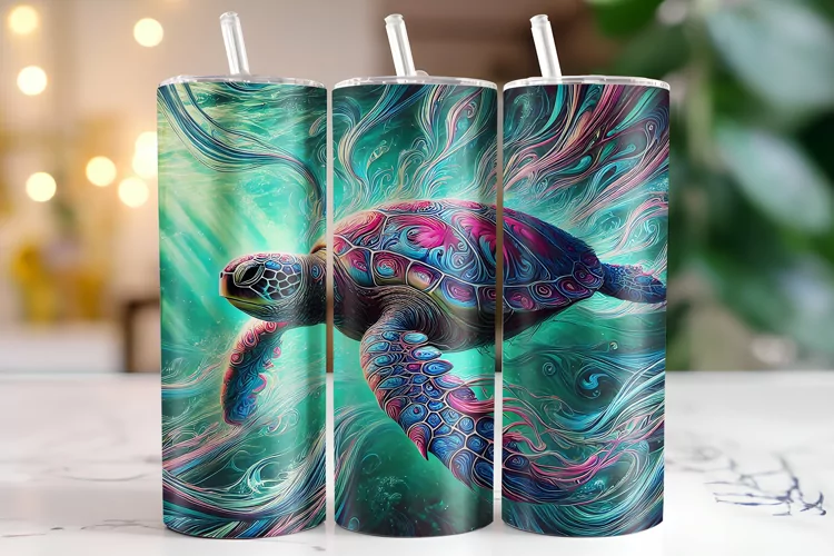 Turtle Tumbler Wrap | Sublimation | Tumblers