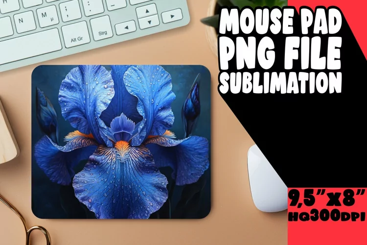 Delicate Blossoms: Sublimation Mouse Pad