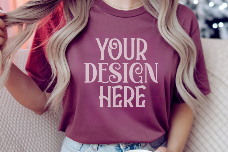 Cumin Comfort Colors 1717 Christmas Mockup, CC 1717