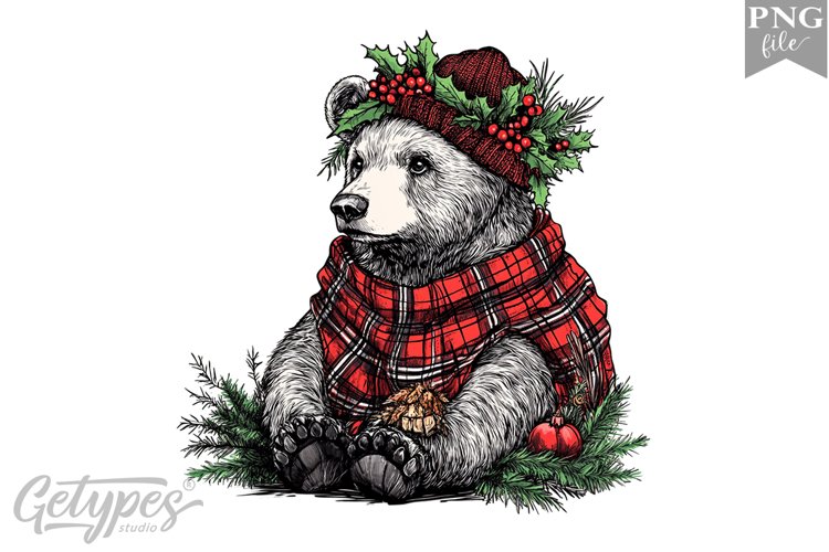 Christmas Bear Clipart Image 15