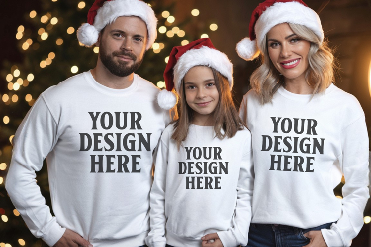 Christmas Family Group Tshirt Mockups