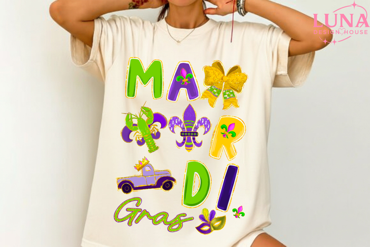 Glitter Mardi Gras PNG, Fleur De Lis Coquette PNG, Carnival