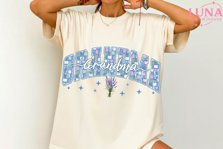 Grandma PNG, Floral Wildflower Grandma Design, Mothers Day