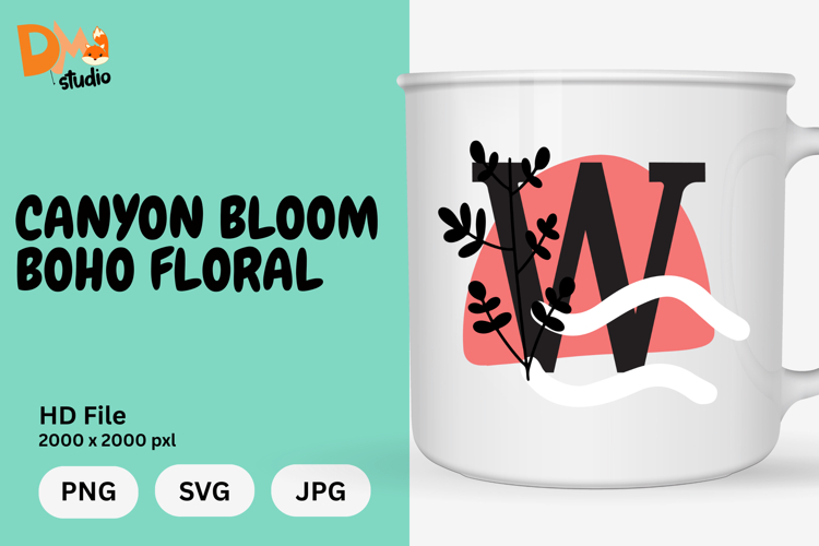 Boho Floral Svg Image 22