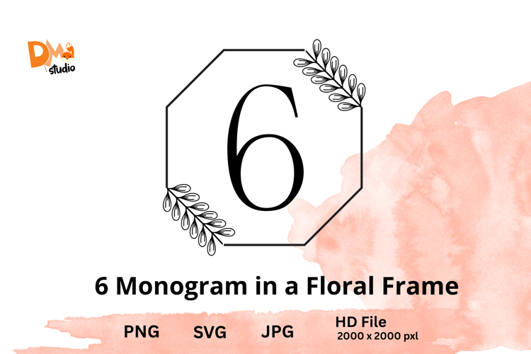 Monogram in a Floral Frame