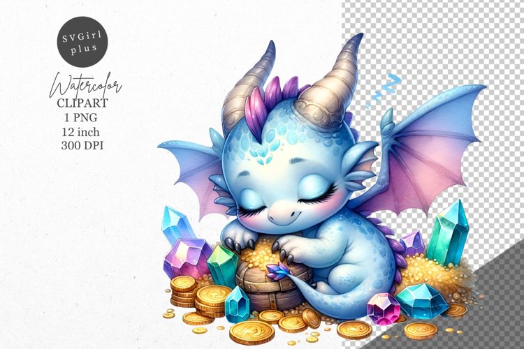 Dragon clipart, Fantasy clipart, Nursery clipart example image 1