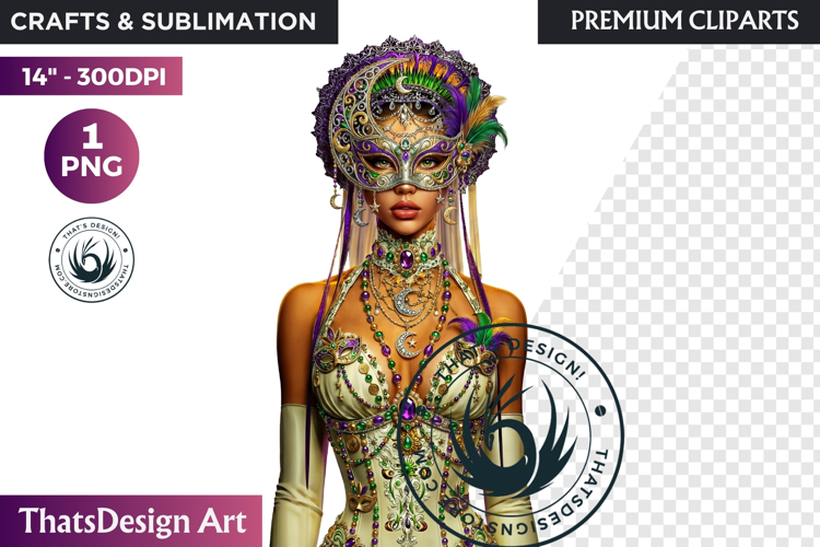 Mardi Gras Carnival Masquerade Clipart PNG scrapbooking