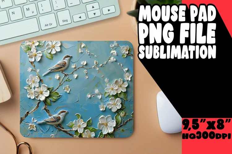 Bold Floral 3D Mouse Pad