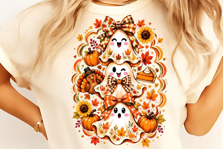 Funny Thanksgiving Ghost PNG, Funny Thanksgiving PNG