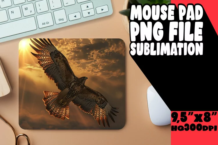 Sublimation Mouse Pad with Flowers
