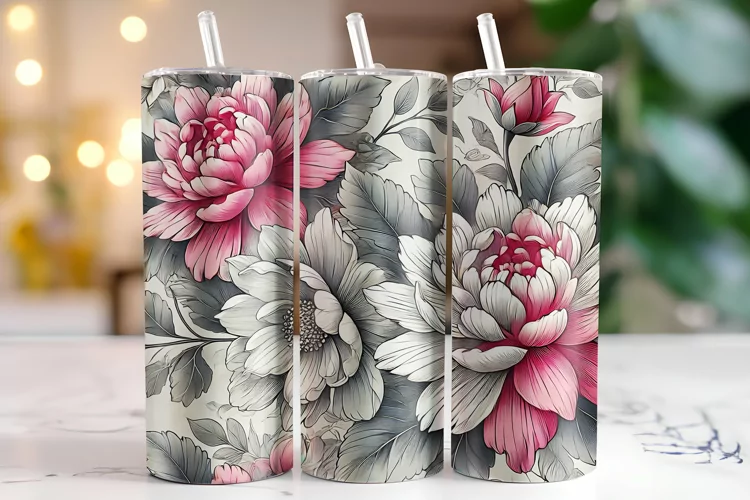 Flowers Tumbler Wrap | Sublimation | Tumblers