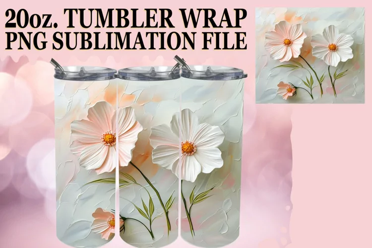 Petal Radiance: Sublimation 20oz Tumbler