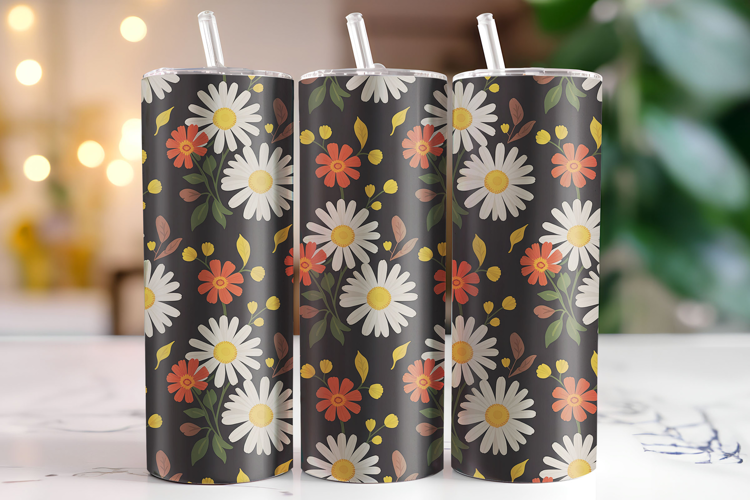 Flower Tumbler Wrap | Sublimation | Tumblers