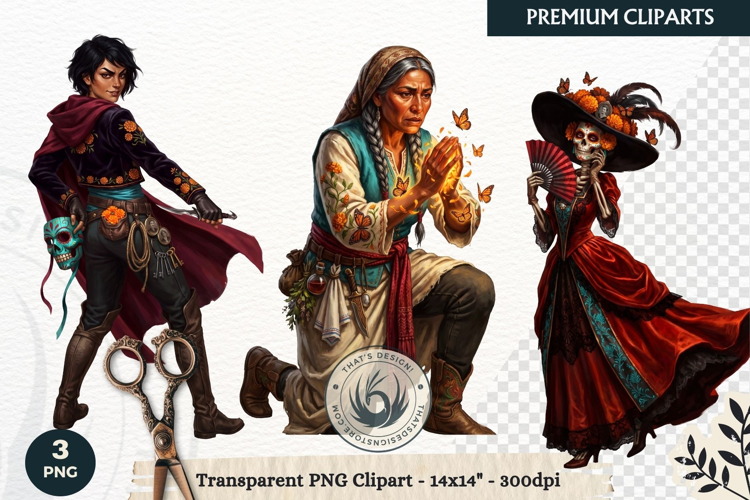 The Marigold Veil Day of the Dead Fantasy RPG Clipart