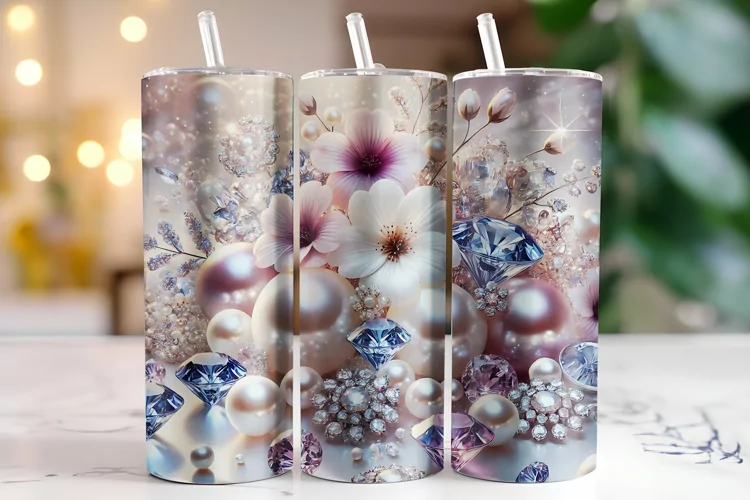 Flowers Tumbler Wrap | Sublimation | Tumblers