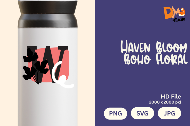 Haven Bloom Boho Floral Monogram