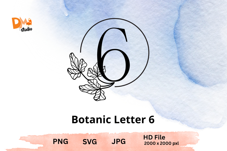 Botanic Letter - Elegant Botanical Monogram PNG | SVG | JPG