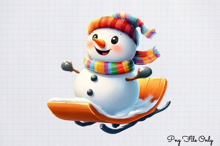 Cute Snowman Clipart Image 13