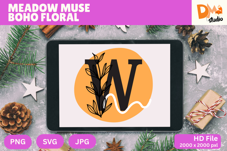 Floral Monogram Letter Svg Image 11