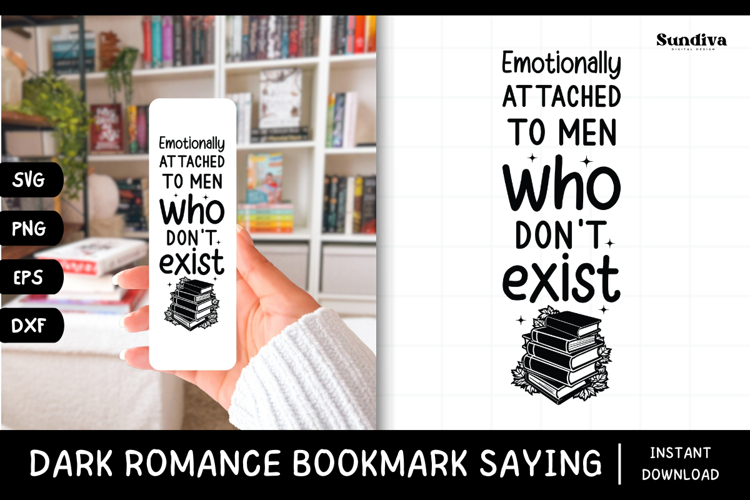 Dark Romance Bookmark Saying SVG | Men Who Dont Exist